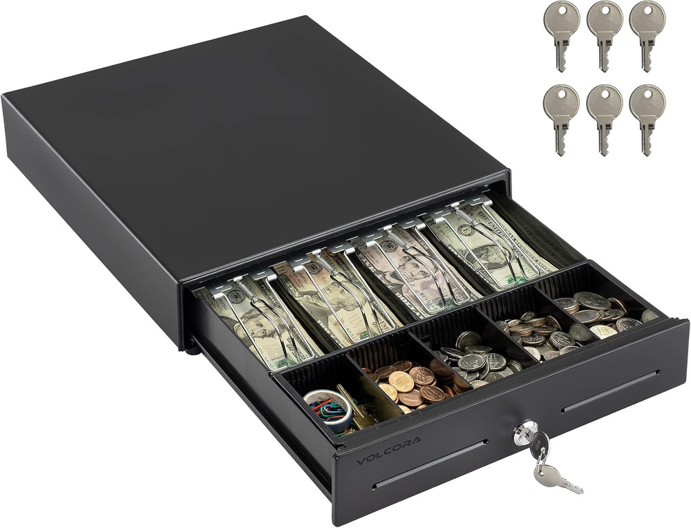 13&Prime; Electronic Cash Register Drawer for Point of Sale (POS) System with 4 Bill 5