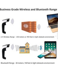 1D/2D Wireless Bluetooth Barcode Scanner: 3-in-1 Handheld, USB QR Code Reader