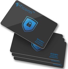 TICONN RFID Blocking Cards 4 Pack Premium Contactless NFC Debit Credit Card