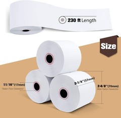 High-Quality 50 Rolls 2 1/4&Prime; x 230&prime; Thermal Receipt Paper for Retail Operations