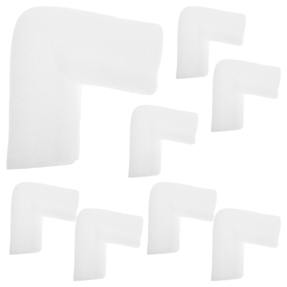 8Pcs White Foam Corner Protectors Durable Furniture Edge Guards