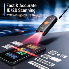 Tera Mini 1D 2D QR Wireless Barcode Scanner, Waterproof Shockproof Pocket Scanne