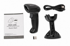 Star Micronics BSH-20B BLK Wireless Handheld Barcode Scanner w/ Stand Open Box