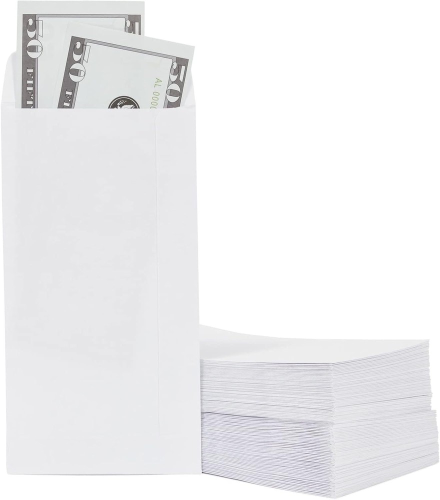 100 Pack Brown #7 Small Money Envelopes for Cash, 3.5 X 6.5 Inch Budgeting, Bank