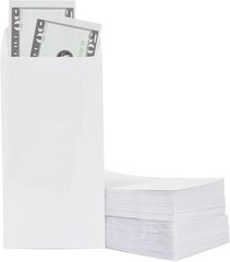100 Pack Brown #7 Small Money Envelopes for Cash, 3.5 X 6.5 Inch Budgeting, Bank