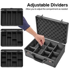 LOCKCURX Graded Coin Storage Box – Holds 120 NGC/PCGS Slabs, Medium, Black