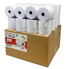 Pack of 32 Rolls 3×165 Non Thermal Receipt Bond Paper for POS Cash Registers