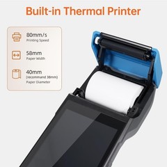 Bisofice 4G Handheld PDA POS Android 13.0 Receipt Printer 2GB+16GB, Camera…