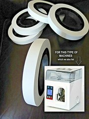 2 pieces REFILL PAPER TAPE for Auto Money Bill Cash Binding Machine (white only)