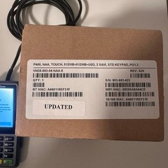 Verifone P400 Plus Credit Card Terminal w/ Power Supply, Ethernet Adapter & Box