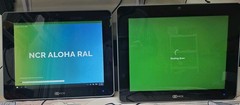 Set Of 2 NCR 7761-3100-0062 15&Prime; Touchscreen Terminal POS w Card Readers No Bases