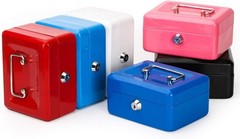 Chic Pink Money Box with Key Lock and Removable Tray – Perfect for Organizing