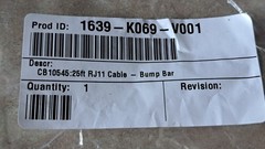 25&prime; RJ11 6-pin Bump Bar Serial Cable Fits NCR 1639-K069 CB10542, Aloha & Radiant