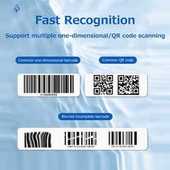 Wearable Type Barcode Scanner USB Wired 2.4G BT Three Mode Connection XOMN