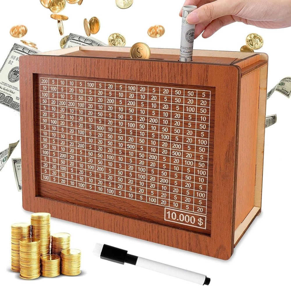 Caja de ahorros de madera Cash Vault, nueva hucha de madera para ahorrar dinero