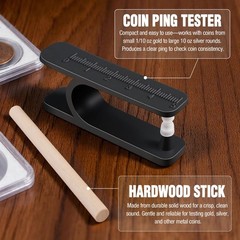 Portable Coin Ping Tester – Authenticity Check Tool, Clear Sound, Size Compariso