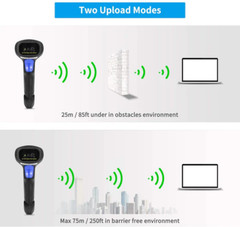 NetumScan L8S Wireless QR Barcode Scanner, 2.4G Wireless USB Automatic 2D