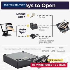 13&Prime; Cash Register Drawer for Point of Sale (POS) System with Fully Remov