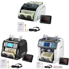 VEVOR Money Counter Machine Bill Counter with UV MG IR DD Counterfeit Detection