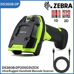 Zebra Barcode Scanner DS3608-DP Handheld 1D and 2D Imager with USB Cable