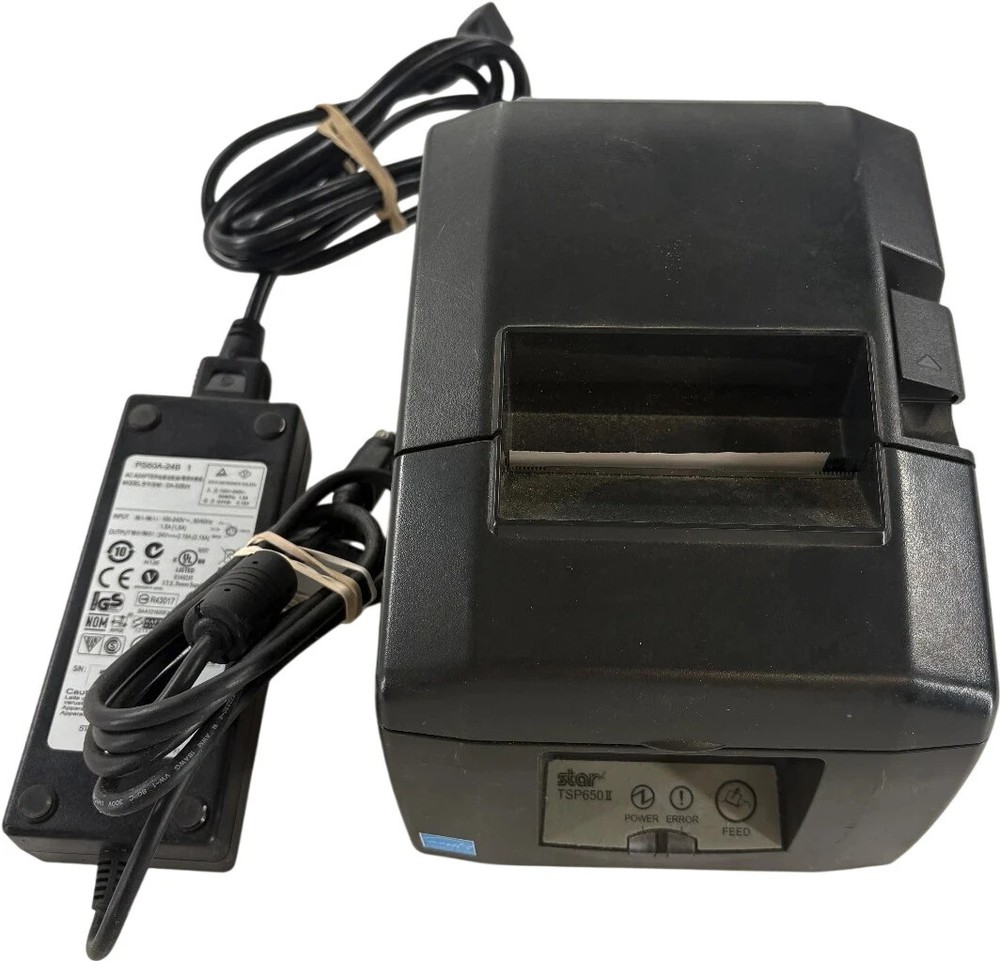 Star TSP650 TSP654LAN Ethernet Receipt Printer works with Square No Power Supply