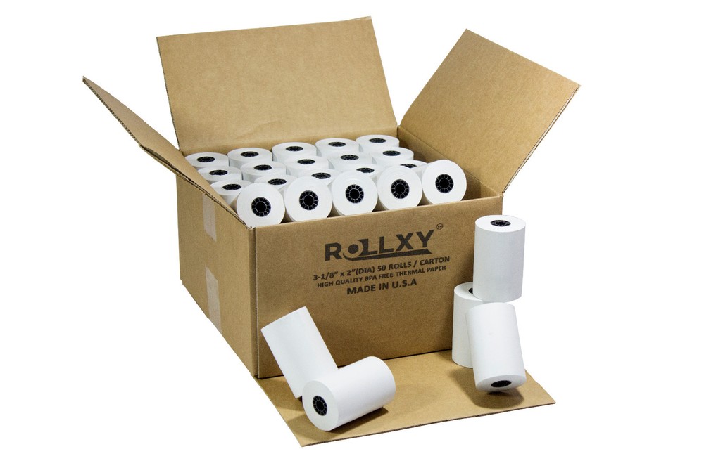 PM Company Perfection POS Black Image Thermal Rolls, 3.125 Inches X 119 Feet