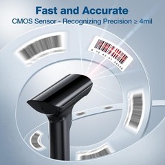 iDPRT Bluetooth 1D 2D QR Barcode Scanner, Wireless Barcode Scanner, Handheld UPC
