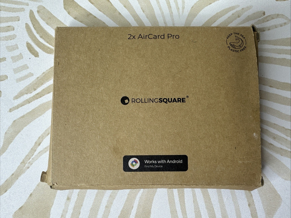 Rolling Square Aircard – Bluetooth Card Sized GPS Tracker with Business Card NFC