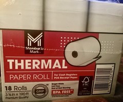 Member&rsquo;s Mark Thermal Receipt Paper Rolls, 3 1/8&Prime; X 190&prime;- 16 Rolls