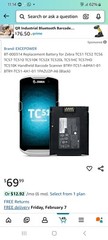 GENUINE ZEBRA BATTERY BT-000314A TC51 TC510 TC510K TC51HC TC52 TC56 TC57 4150mAh