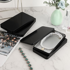 Metal Rectangular Cash Box with Lid – 4 Packs Currency Tray Money Holder Black M
