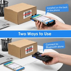 Eyoyo Wireless 2D QR Code Barcode Scanner Phone Back Clip Scanner for PC Phone
