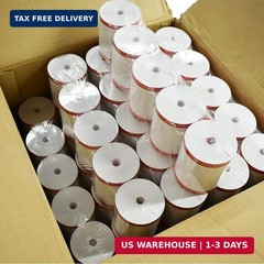 BuyRegisterRolls (Non Toxic Rolls- 48 GSM) 3 1/8&Prime; x 230 Feet (50 Rolls) BPA Free