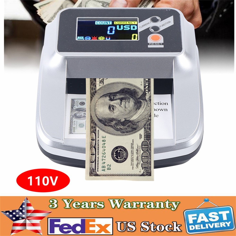 Bank Counterfeit Money Detector Machine UV MG Fake Currency Bill Checker Tester~