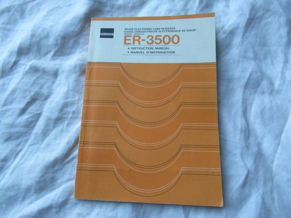Sharp ER-3500 electronic cash register operator&rsquo;s instruction manual
