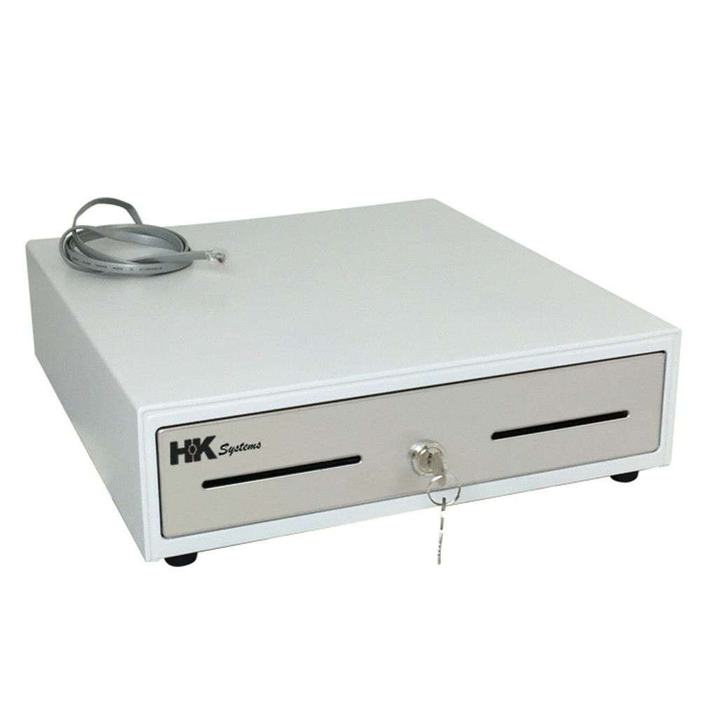 Heavy Duty 13&Prime; White(RAL 9003) POS Cash Drawer with 4Bill/5Coin Stainless Steel