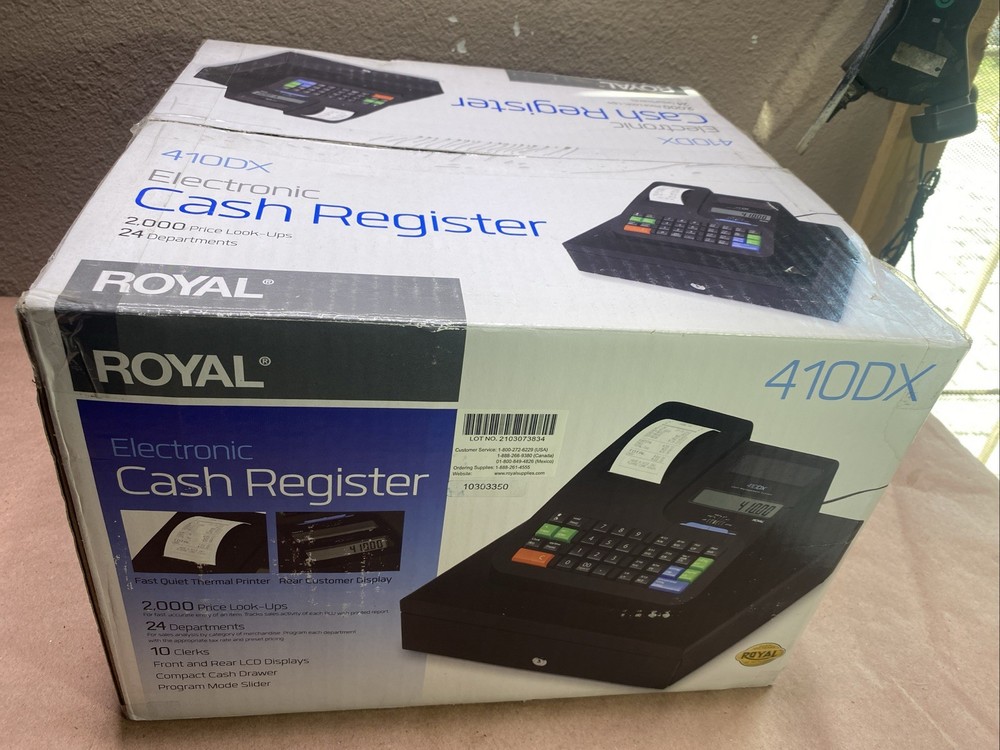 Royal 140DX Electronic Cash Register with Automatic Tax Computation , Black