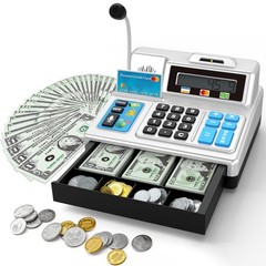 Calculator Cash Register Toy Gift for Kids Age 3, 4, 5, 6, 7, 8+ Year Old, 10…