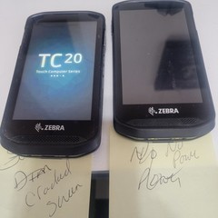 2x Zebra TC200J-10A111US Barcode Scanners Parts