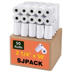 Thermal Paper 2 1/4&Prime; x 50&prime; Pos Receipt Paper, 50 rolls Cash Register Roll Ver…
