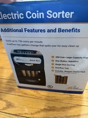 Royal Sovereign electric Quick Sort Coin sorter Counter anti jam 200 capacity