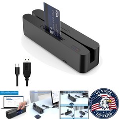 Compact USB Card Reader for Magnetic and NFC Chip Cards – for Windows & Android