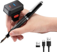 Pro Extreme Performance 1D 2D QR Wireless Ring Barcode Scanner with Bluetooth, E