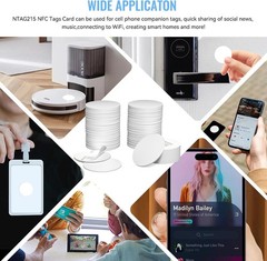 High-Quality 30pcs NTAG215 NFC Coins – Waterproof Stickers for Android Devices
