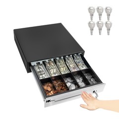 HK SYSTEMS 16inch Heavy Duty Manual Push-Open Cash Drawer with 5Bill/5Coin, R