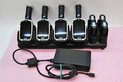 4x Zebra TC8000 Touch Mobile Computers W/ 4-Slot Charger Cradle T8-E11