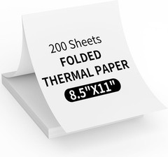 Thermal Printer Paper 8.5&Prime; x 11&Prime;,US Letter Folding Printing Paper Compatible …