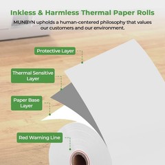 Thermal Paper 3 1/8 x 230ft, 10 Rolls Receipt Paper Work for Star Micronics T…