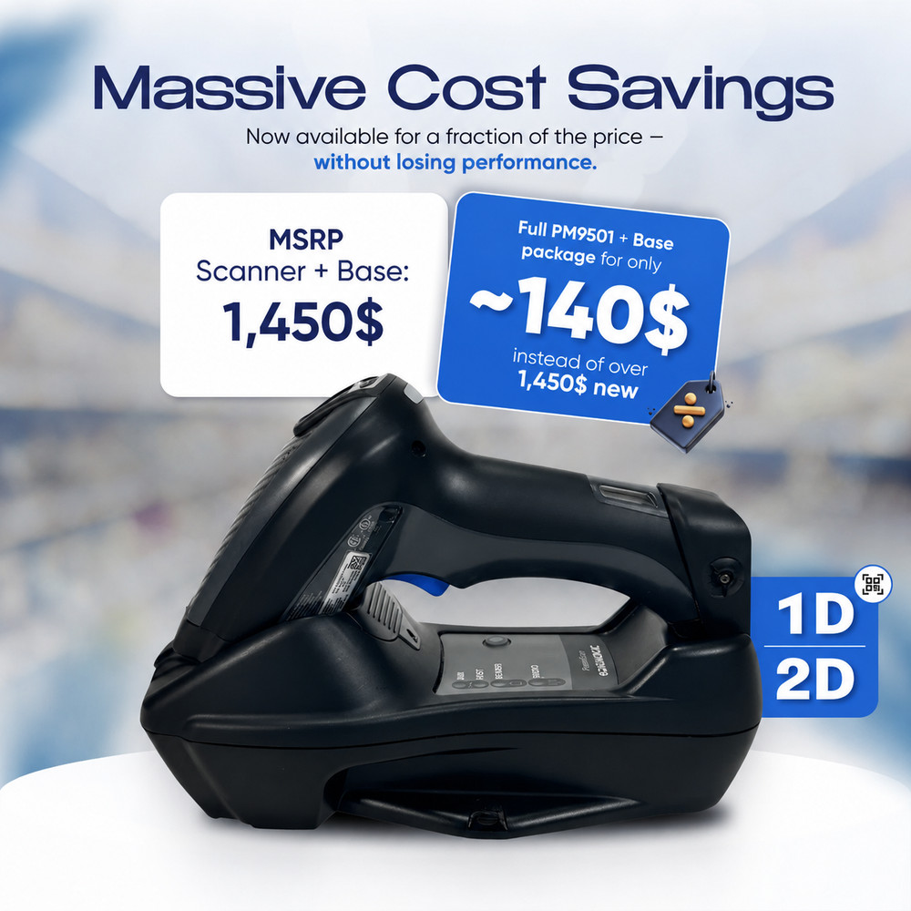💠Barcode Scanner w/Cradle; OEM Battery & USB Cable – Similar to Honeywell 1991i