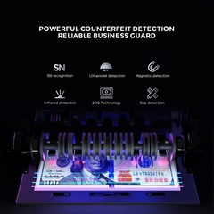 NUCOUN VC-7 Bank Grade Money Counter Machine Mixed Denomination,Value Countin…